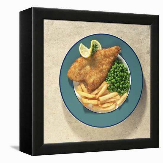 Fish and Chips, Traditional British Dish-Sheila Terry-Framed Premier Image Canvas