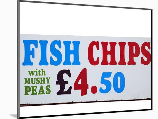 Fish and Chips with Mushy Peas Sign, England, United Kingdom-David Wall-Mounted Photographic Print