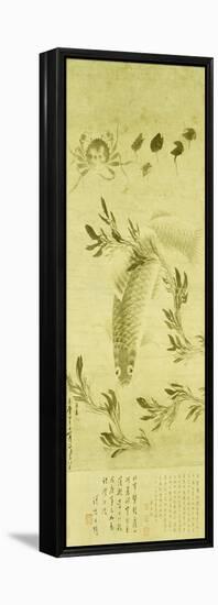 Fish and Crab, 1121-Xia Qian-Framed Premier Image Canvas