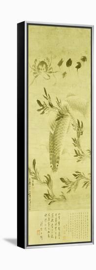 Fish and Crab, 1121-Xia Qian-Framed Premier Image Canvas