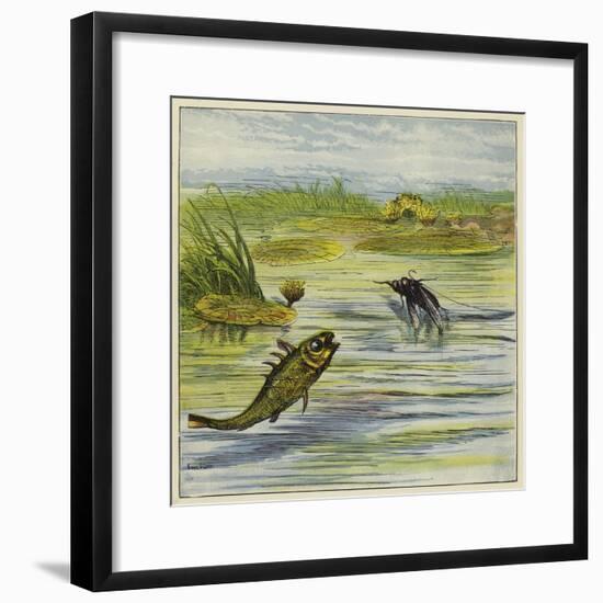 Fish and Fly-Ernest Henry Griset-Framed Giclee Print