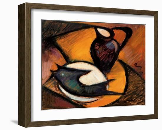 Fish and Jug, 1965-Emil Parrag-Framed Giclee Print