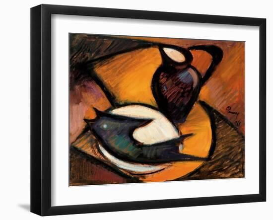 Fish and Jug, 1965-Emil Parrag-Framed Giclee Print