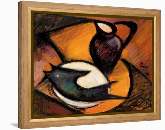 Fish and Jug, 1965-Emil Parrag-Framed Premier Image Canvas