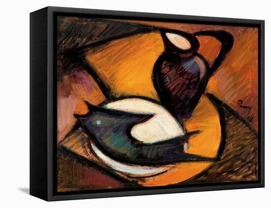 Fish and Jug, 1965-Emil Parrag-Framed Premier Image Canvas