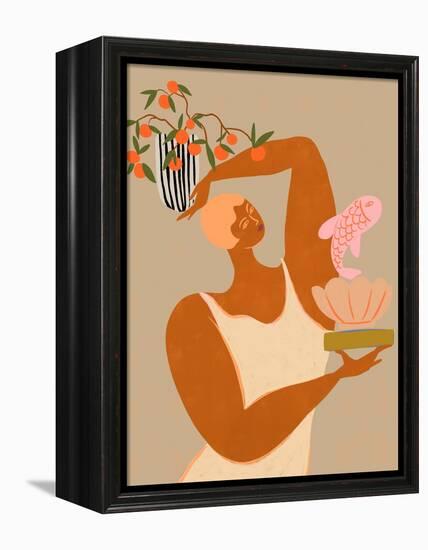 Fish and Oranges-Arty Guava-Framed Premier Image Canvas