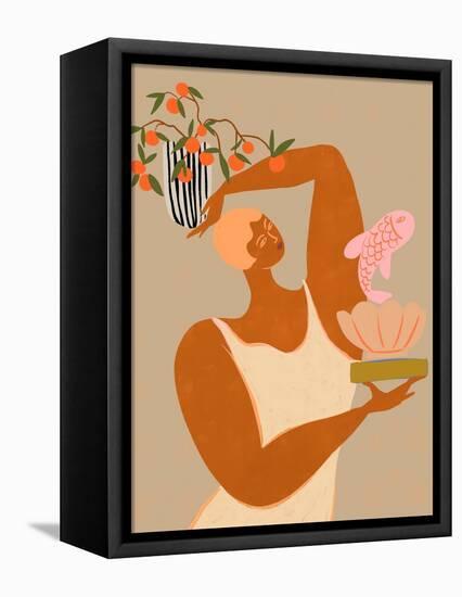 Fish and Oranges-Arty Guava-Framed Premier Image Canvas