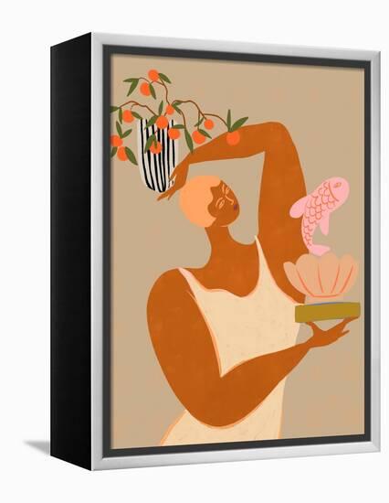 Fish and Oranges-Arty Guava-Framed Premier Image Canvas