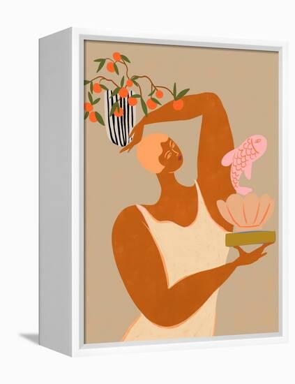 Fish and Oranges-Arty Guava-Framed Premier Image Canvas