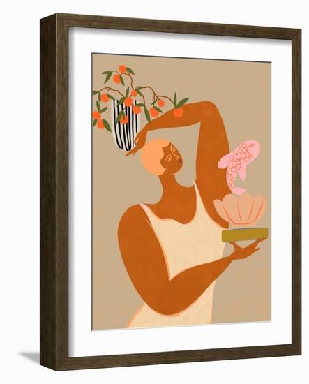 Fish and Oranges-Arty Guava-Framed Giclee Print