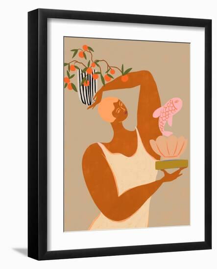 Fish and Oranges-Arty Guava-Framed Giclee Print