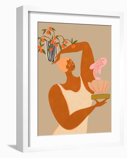 Fish and Oranges-Arty Guava-Framed Giclee Print