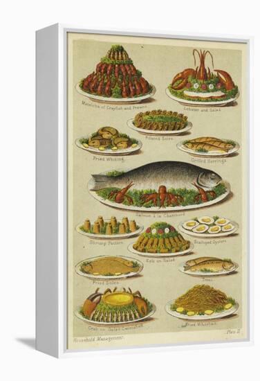 Fish and Seafood Dishes-null-Framed Premier Image Canvas