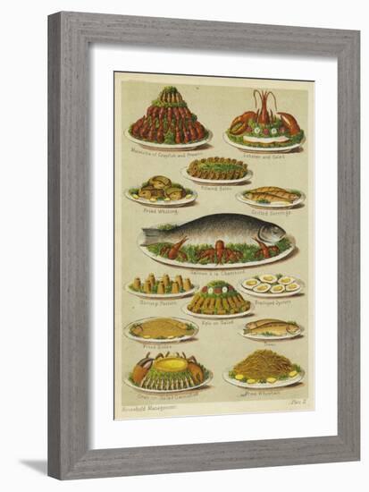 Fish and Seafood Dishes-null-Framed Giclee Print