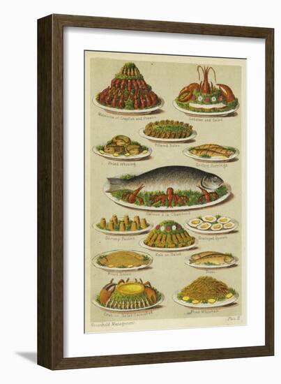 Fish and Seafood Dishes-null-Framed Giclee Print