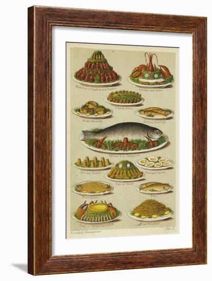 Fish and Seafood Dishes-null-Framed Giclee Print