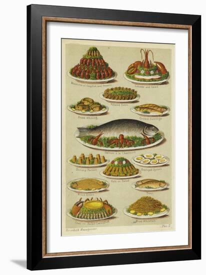 Fish and Seafood Dishes-null-Framed Giclee Print