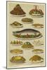 Fish and Seafood Dishes-null-Mounted Giclee Print