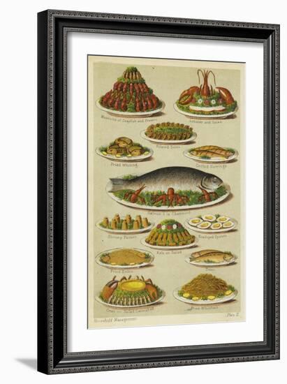 Fish and Seafood Dishes-null-Framed Giclee Print