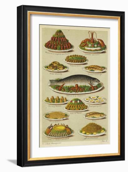 Fish and Seafood Dishes-null-Framed Giclee Print