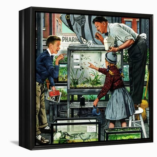 "Fish Aquarium", October 30, 1954-Stevan Dohanos-Framed Premier Image Canvas