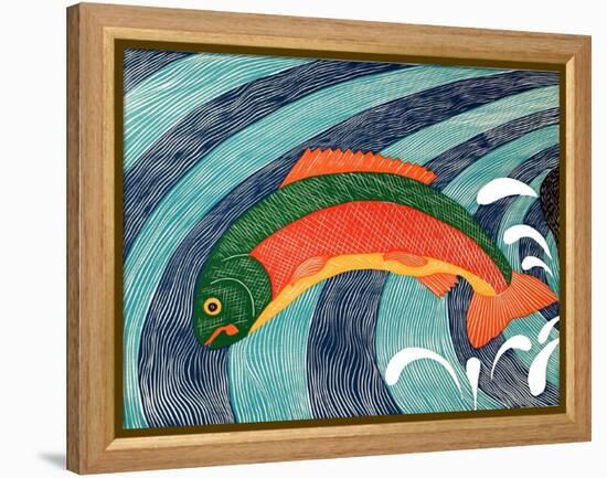 Fish Are Jumping 2-Stephen Huneck-Framed Premier Image Canvas