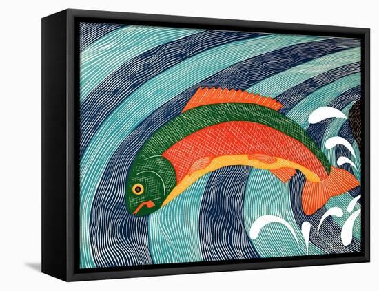 Fish Are Jumping 2-Stephen Huneck-Framed Premier Image Canvas