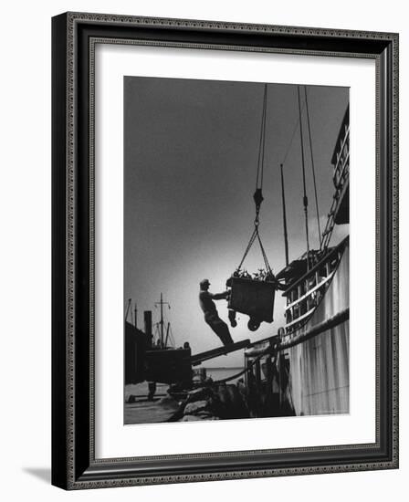 Fish Being Unloaded at Docks-Gordon Parks-Framed Photographic Print