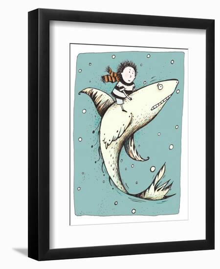 Fish Boy-Carla Martell-Framed Giclee Print