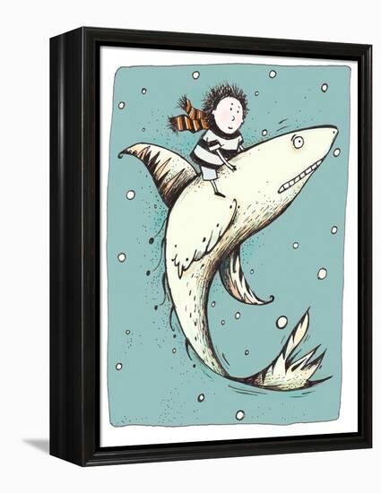 Fish Boy-Carla Martell-Framed Premier Image Canvas