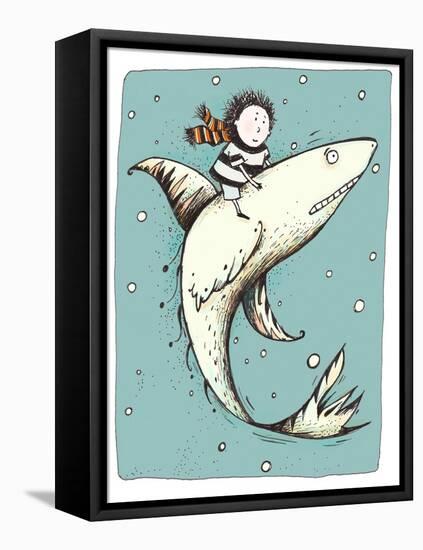 Fish Boy-Carla Martell-Framed Premier Image Canvas