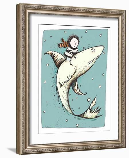 Fish Boy-Carla Martell-Framed Giclee Print
