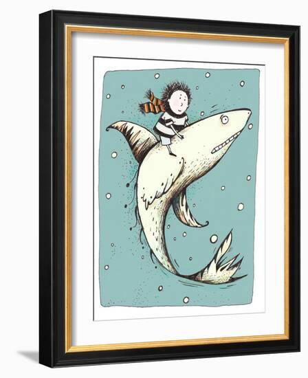 Fish Boy-Carla Martell-Framed Giclee Print