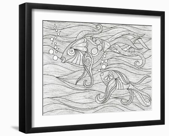 Fish Conversation-Pam Varacek-Framed Art Print