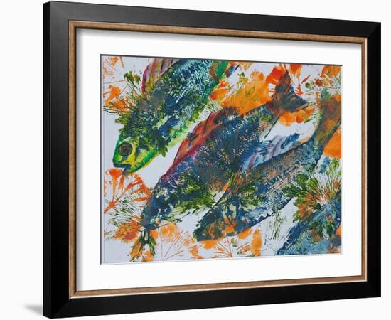 fish diving-jocasta shakespeare-Framed Giclee Print