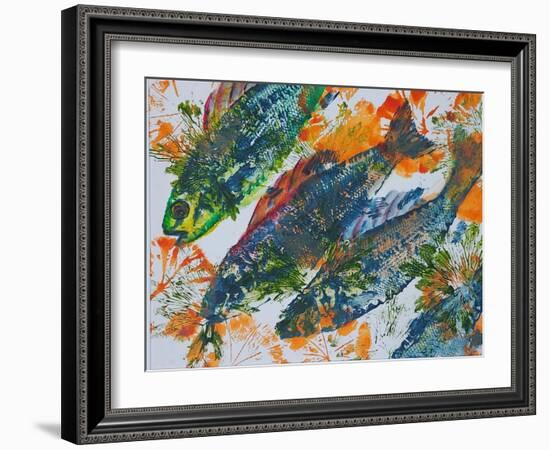 fish diving-jocasta shakespeare-Framed Giclee Print