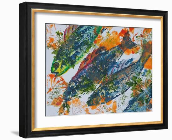 fish diving-jocasta shakespeare-Framed Giclee Print