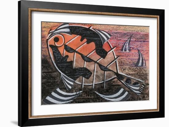 Fish Drawing,-Eileen Agar-Framed Giclee Print