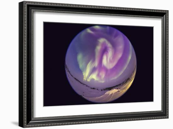 Fish-Eye Lens View of an Aurora Borealis in Churchill, Manitoba, Canada-Stocktrek Images-Framed Photographic Print