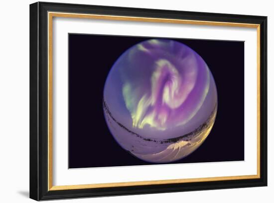 Fish-Eye Lens View of an Aurora Borealis in Churchill, Manitoba, Canada-Stocktrek Images-Framed Photographic Print