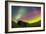 Fish-Eye Lens View of the Northern Lights Above an Old Ranch in Canada-Stocktrek Images-Framed Photographic Print