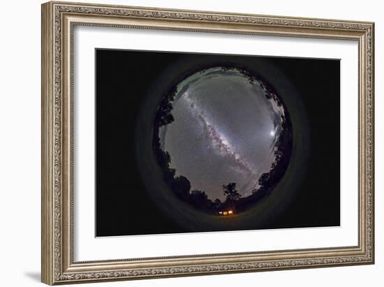 Fish-Eye Panorama of the Southern Night Sky in Australia-Stocktrek Images-Framed Photographic Print