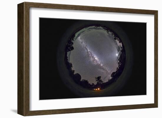 Fish-Eye Panorama of the Southern Night Sky in Australia-Stocktrek Images-Framed Photographic Print