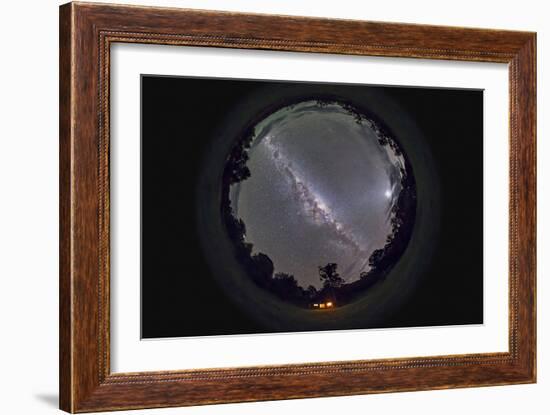 Fish-Eye Panorama of the Southern Night Sky in Australia-Stocktrek Images-Framed Photographic Print