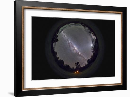 Fish-Eye Panorama of the Southern Night Sky in Australia-Stocktrek Images-Framed Photographic Print