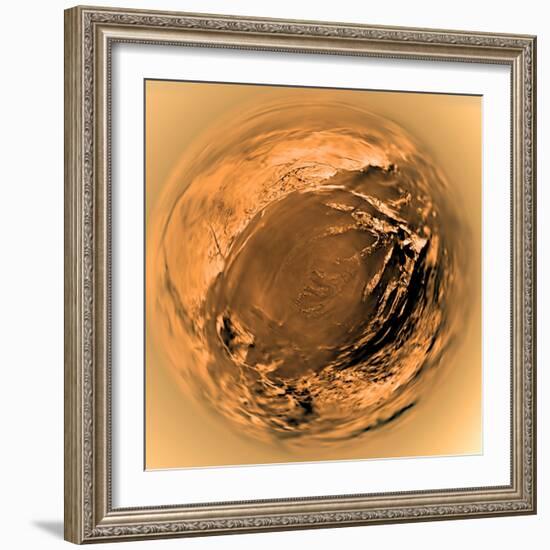 Fish-Eye View of Titan's Surface-Stocktrek Images-Framed Photographic Print