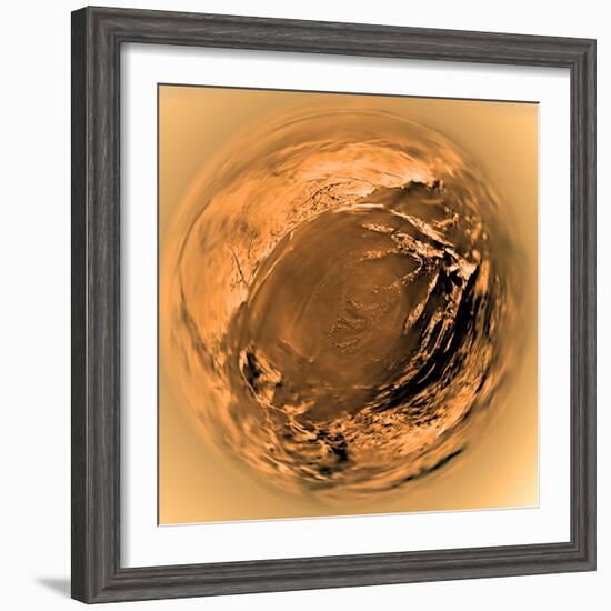 Fish-Eye View of Titan's Surface-Stocktrek Images-Framed Photographic Print