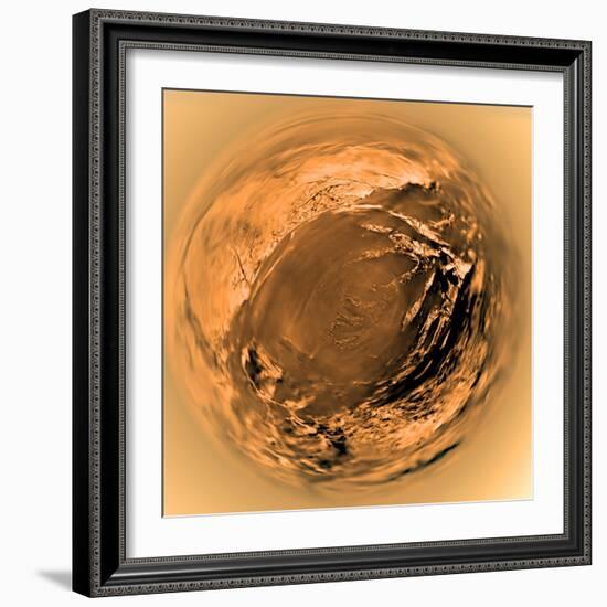 Fish-Eye View of Titan's Surface-Stocktrek Images-Framed Photographic Print