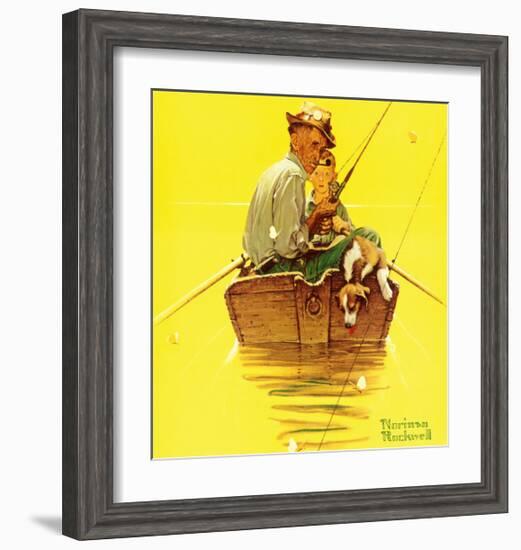 Fish Finders-Norman Rockwell-Framed Art Print