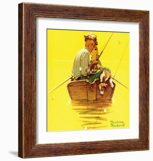 Fish Finders-Norman Rockwell-Framed Art Print